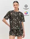 Женская пижама с шортами / Scull_pattern_rock