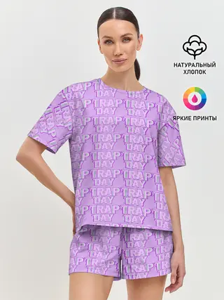 Женская пижама с шортами / Трехмерный Trap Day