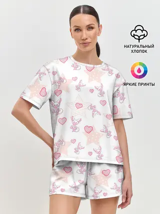 Женская пижама с шортами / Лисички