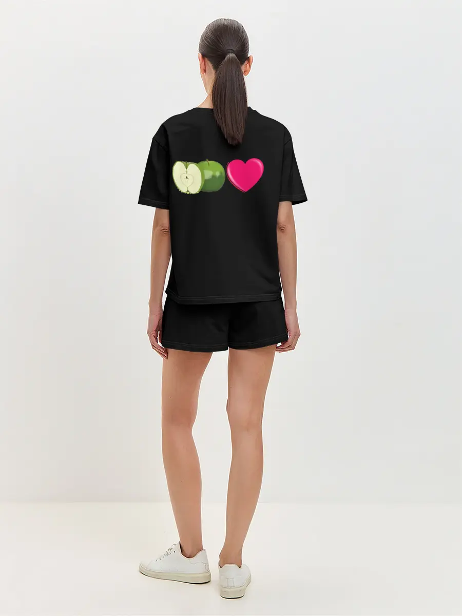 Женская пижама с шортами / I LOVE APPLE