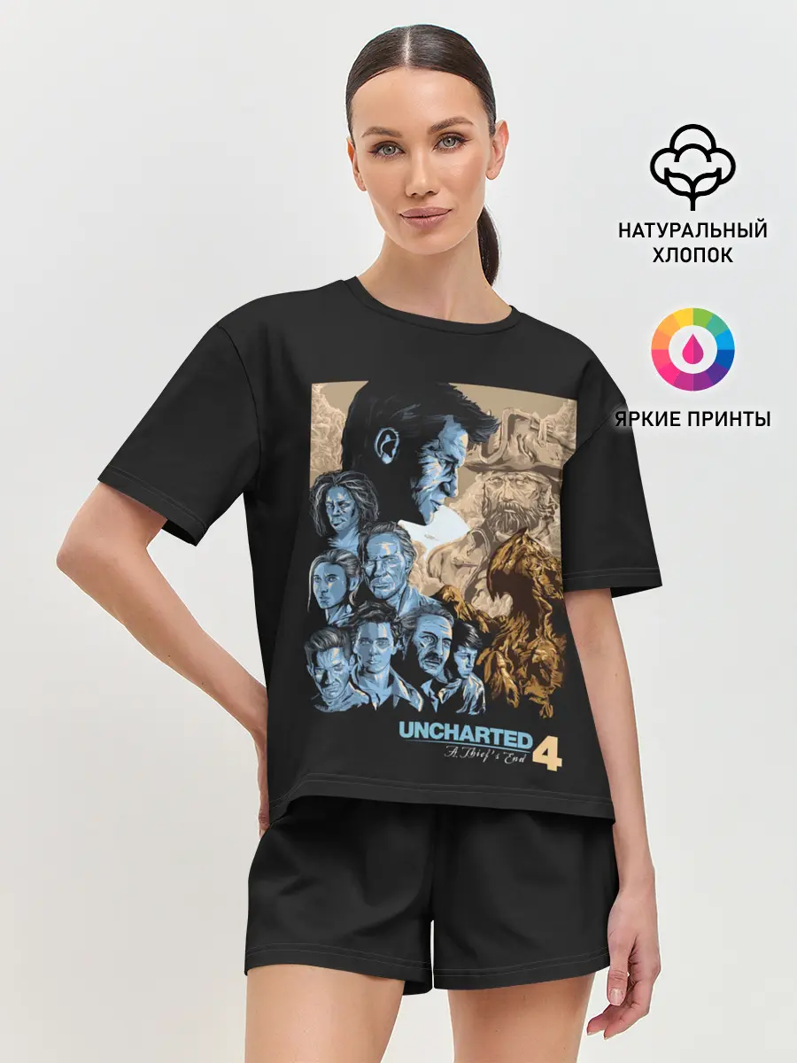 Женская пижама с шортами / Команда Анчартед