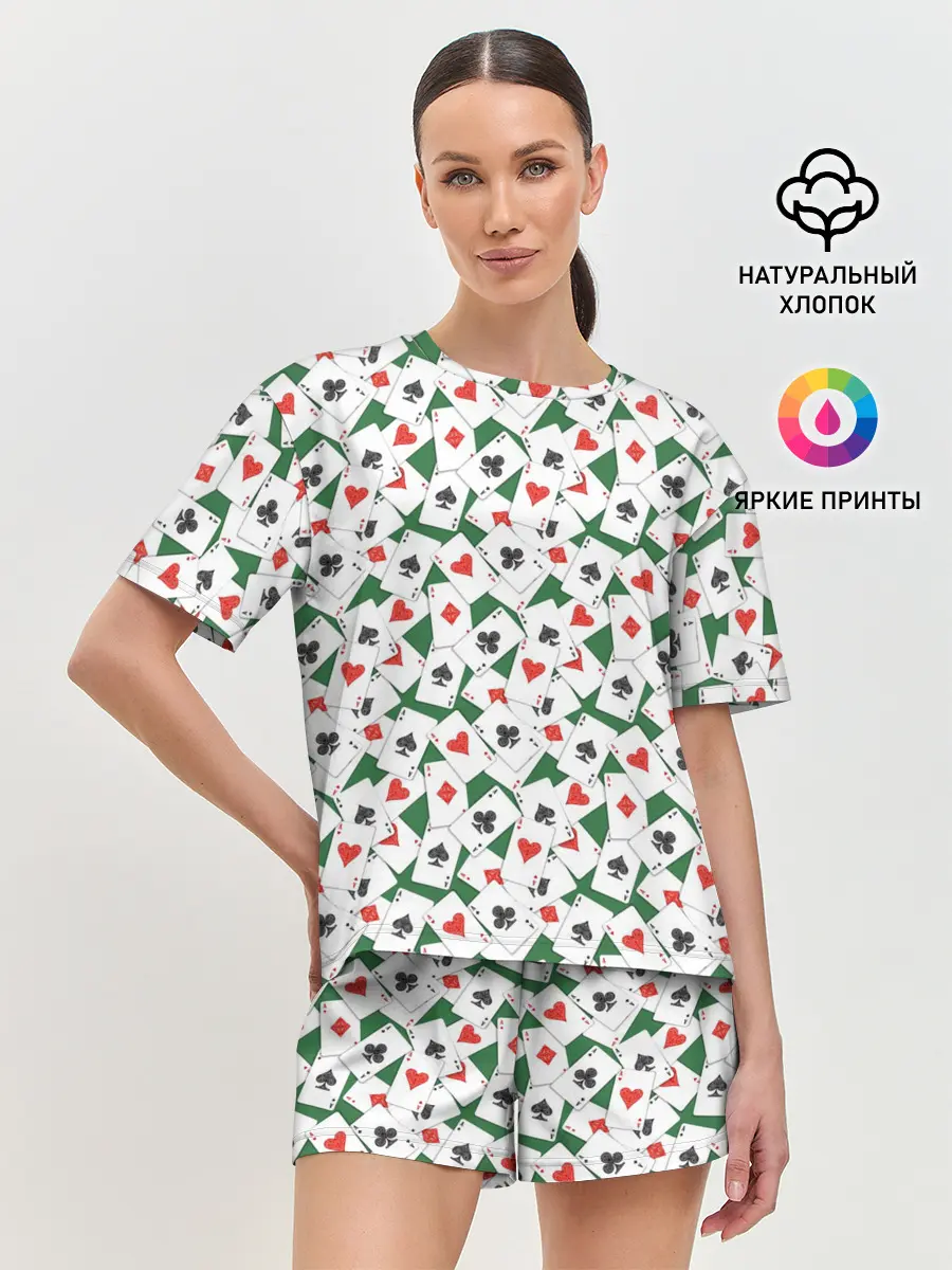 Женская пижама с шортами / Тузы