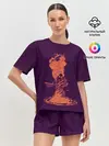 Женская пижама с шортами / Pyro in fire
