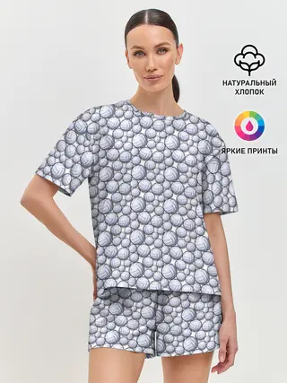 Женская пижама с шортами / Волейбольные Мячи