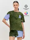 Женская пижама с шортами / Летние дубы