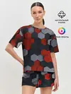 Женская пижама с шортами / РАЗНОЦВЕТНЫЕ СОТЫ 3D