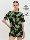 Женская пижама с шортами / Изумрудные осколки кристаллов