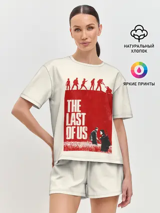 Женская пижама с шортами / Джоэл и Элли в поле
