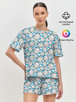 Женская пижама с шортами / Волейбол