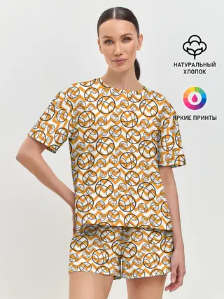 Женская пижама с шортами / Баскетбол