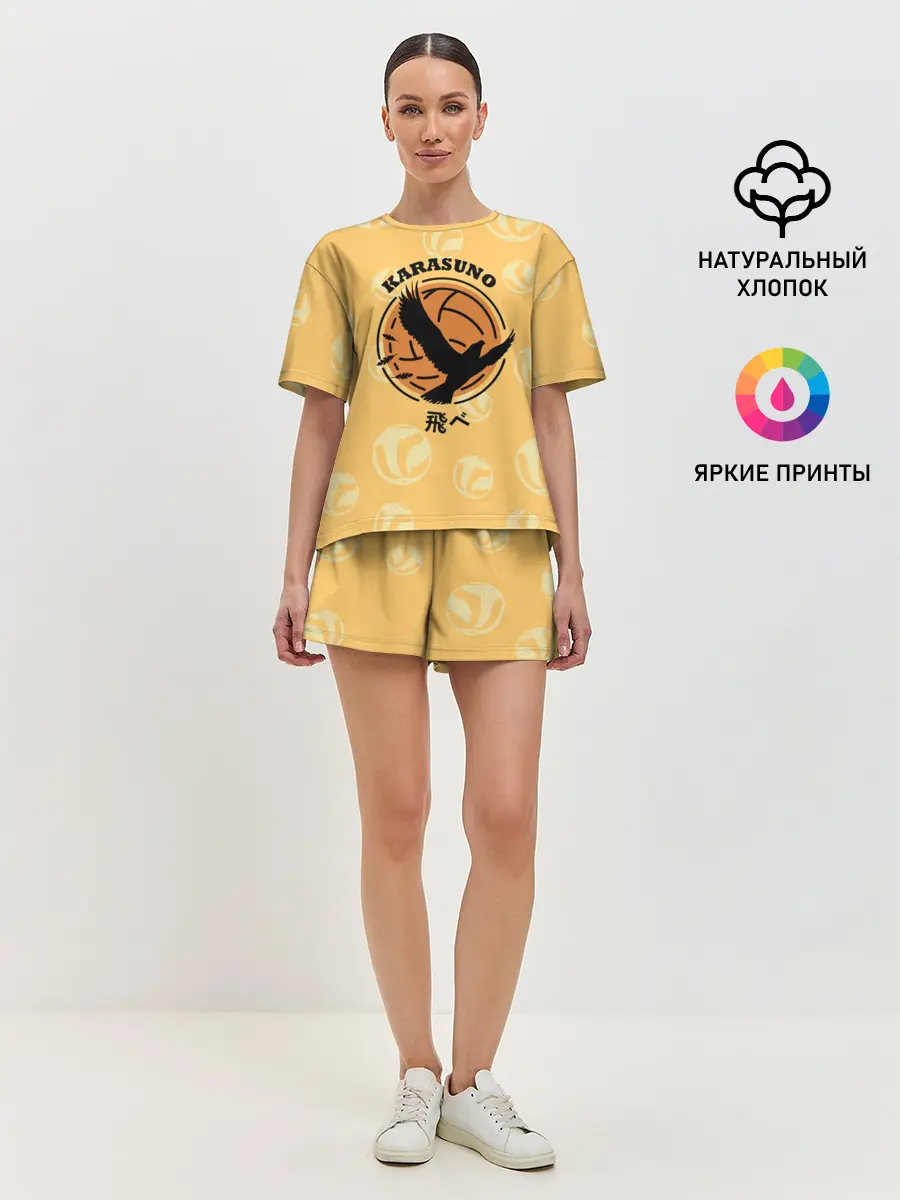 Женская пижама с шортами / Старшая школа Карасуно Haikyu!