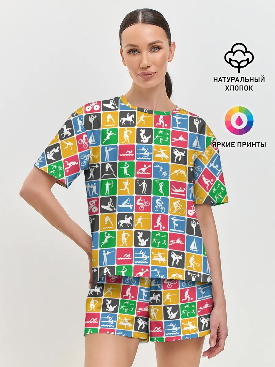 Женская пижама с шортами / СПОРТ