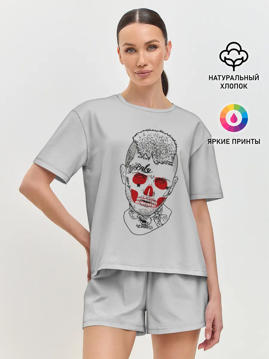 Женская пижама с шортами / Череп Лил Пипа