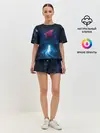 Женская пижама с шортами / Душа идущая в космос | Soul space