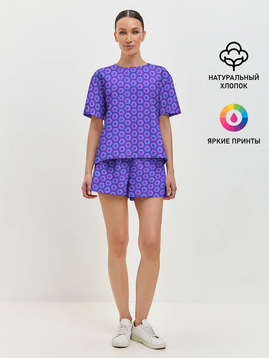 Женская пижама с шортами / Geometric Background