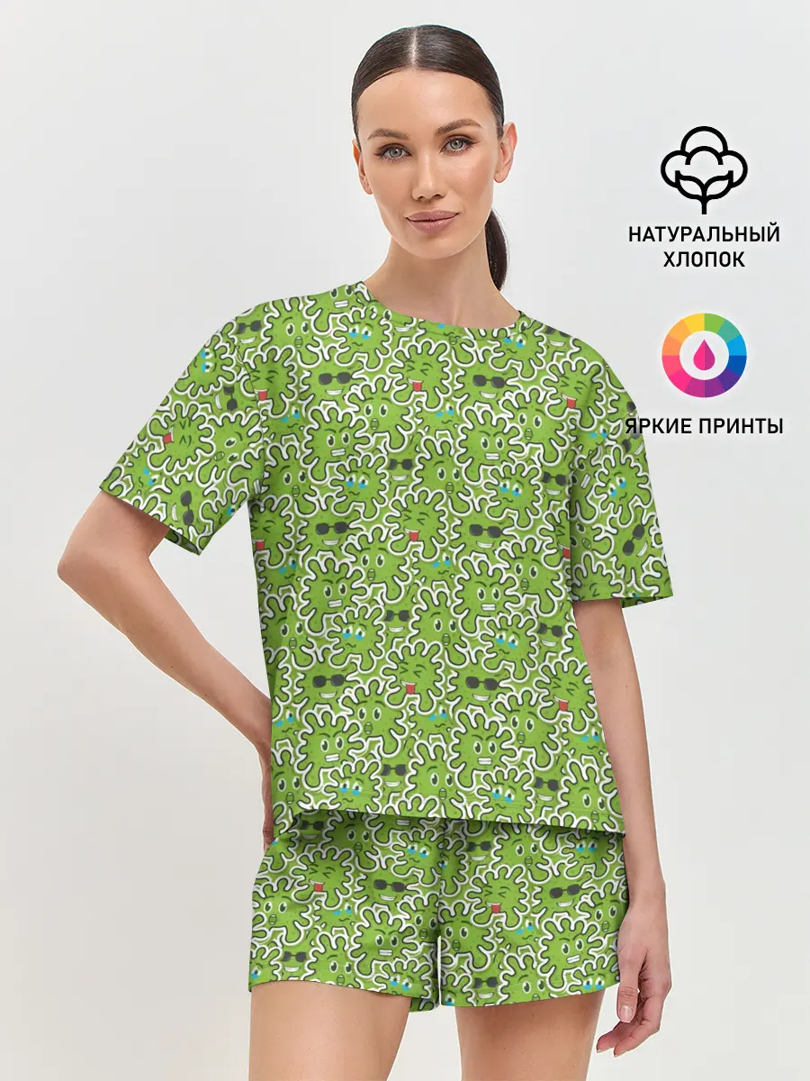 Женская пижама с шортами / КоронаВирус