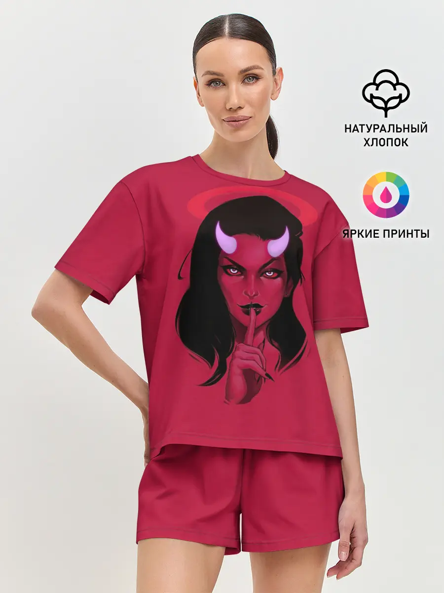 Женская пижама с шортами / Ангельский демон