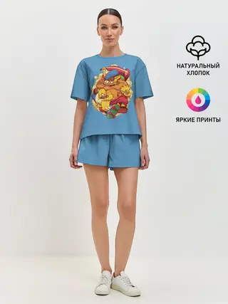 Женская пижама с шортами / Драка с Симпсонами