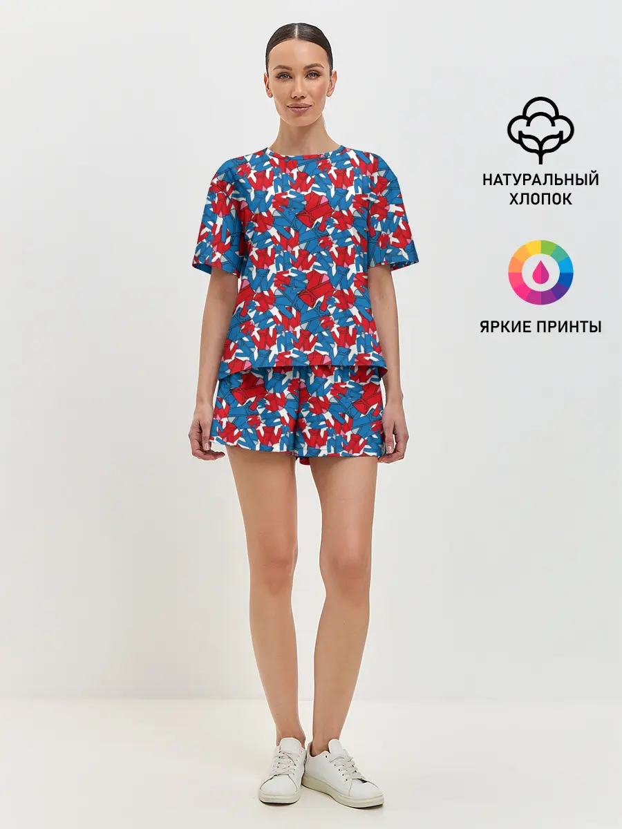 Женская пижама с шортами / Кимоно