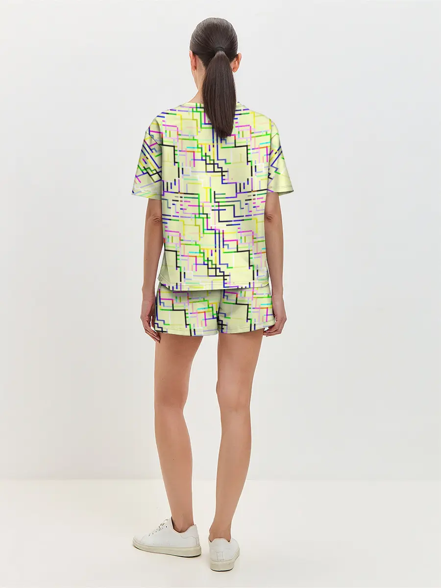 Женская пижама с шортами / Geometric Color