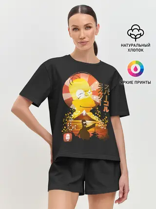 Женская пижама с шортами / Гомер в азии