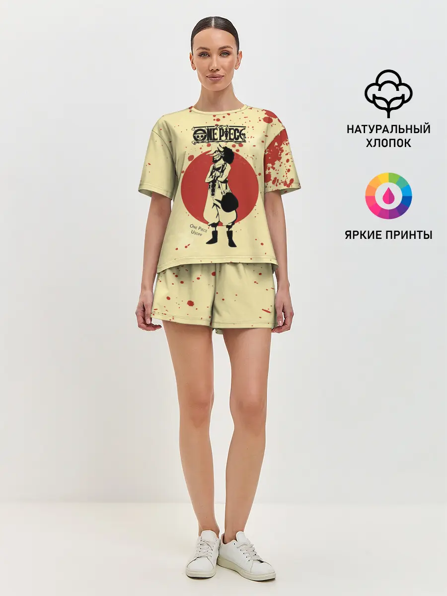 Женская пижама с шортами / Усопп One Piece. Большой куш