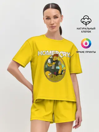 Женская пижама с шортами / Homer Cry