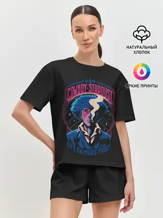 Женская пижама с шортами / Ковбой Бибоп. Ретро