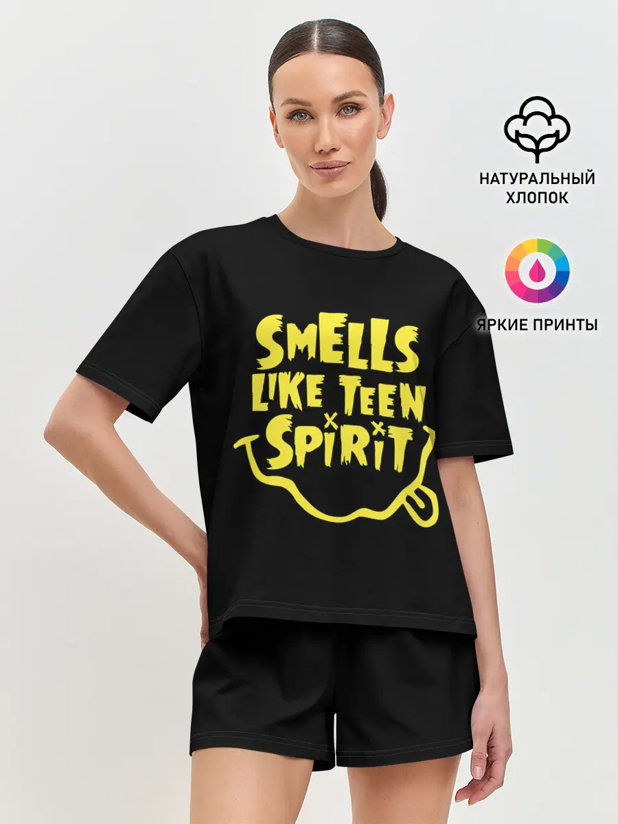 Женская пижама с шортами / Smells like teen spirit