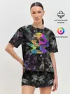 Женская пижама с шортами / Череп / Психоделика