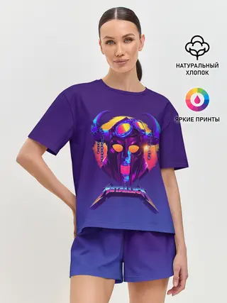 Женская пижама с шортами / Metallica Neon