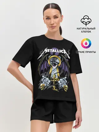 Женская пижама с шортами / Взгляд сквозь замок