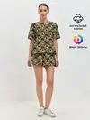 Женская пижама с шортами / классические узоры