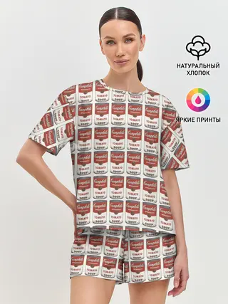Женская пижама с шортами / Суп как искусство