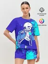 Женская пижама с шортами / UNDERTALE SANS BLUE