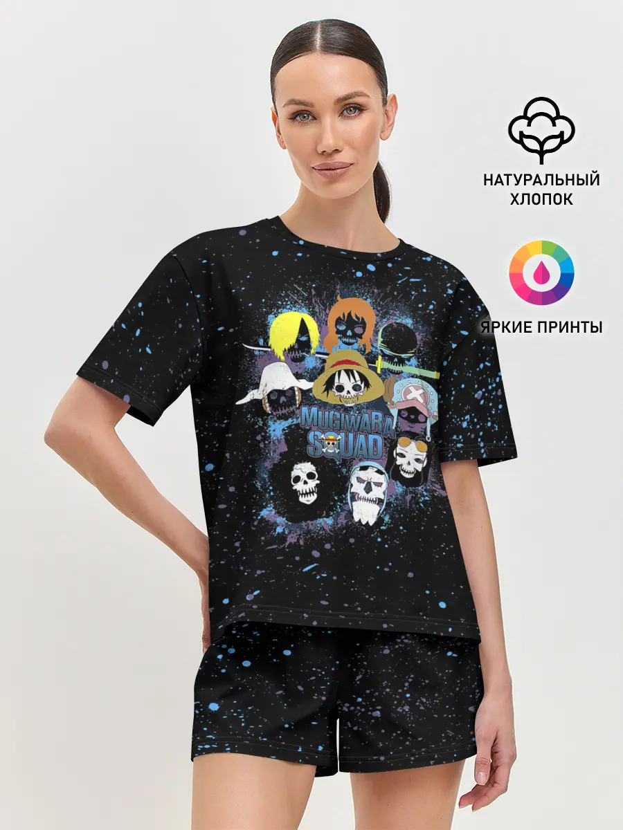 Женская пижама с шортами / Отдряд Мугивара One Piece
