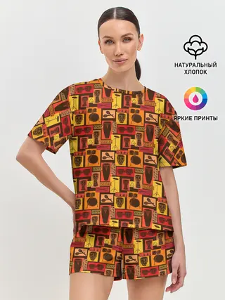 Женская пижама с шортами / Барабанщик