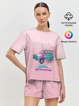 Женская пижама с шортами / Залазь в тачку!