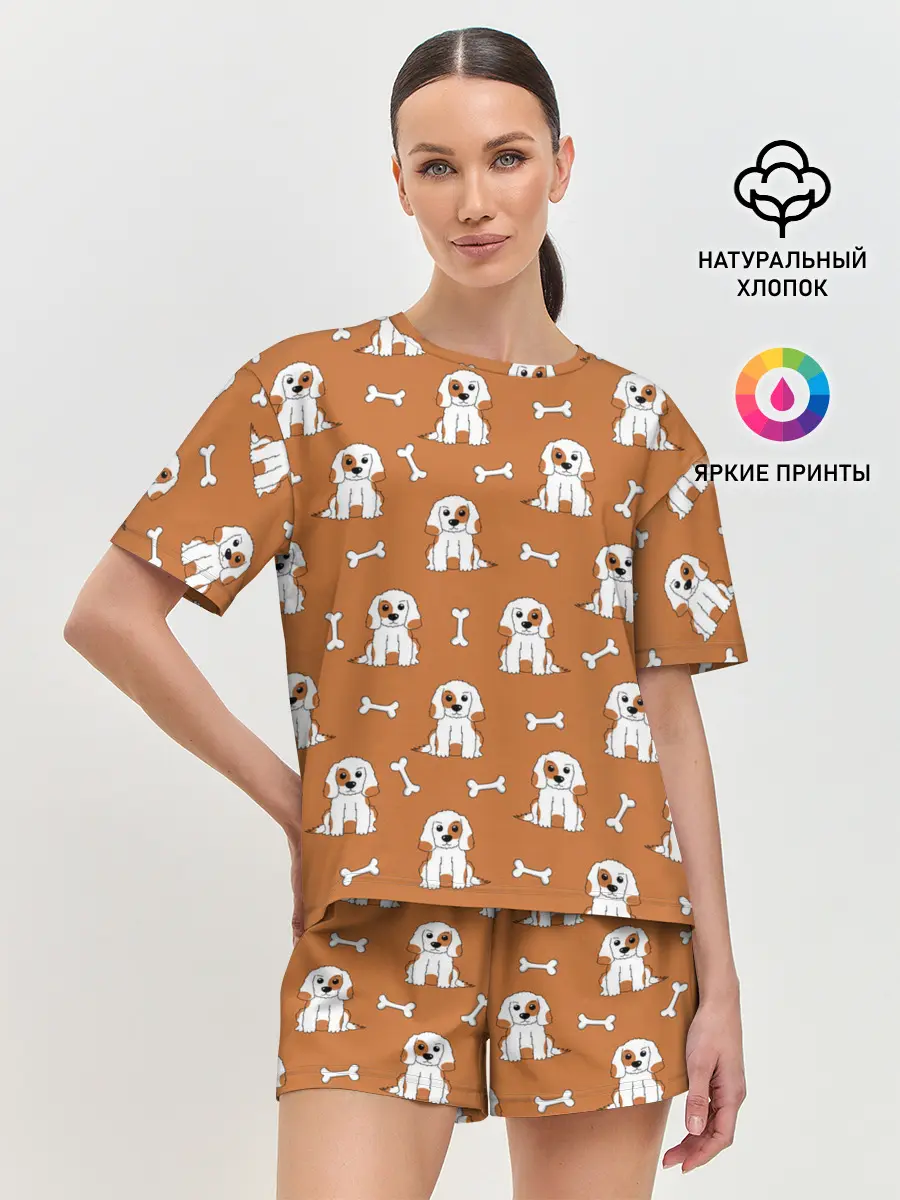 Женская пижама с шортами / Пёс и кость