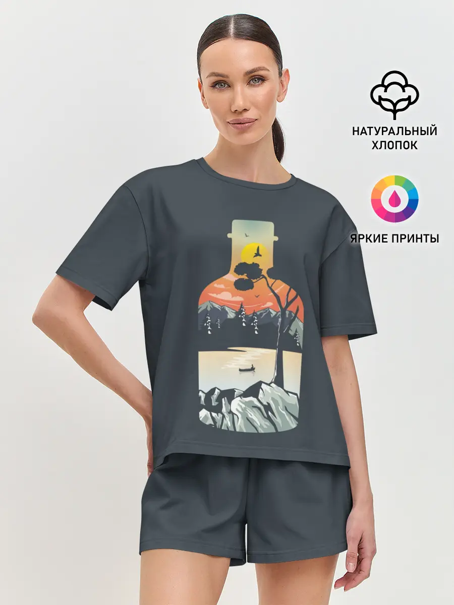 Женская пижама с шортами / Философия