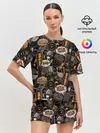 Женская пижама с шортами / Граффити на спорте