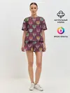 Женская пижама с шортами / Дикие кошки