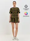Женская пижама с шортами / Доллар золотой