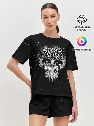 Женская пижама с шортами / Stardew Valley Skull