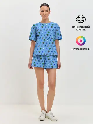 Женская пижама с шортами / Stardew valley. Pattern