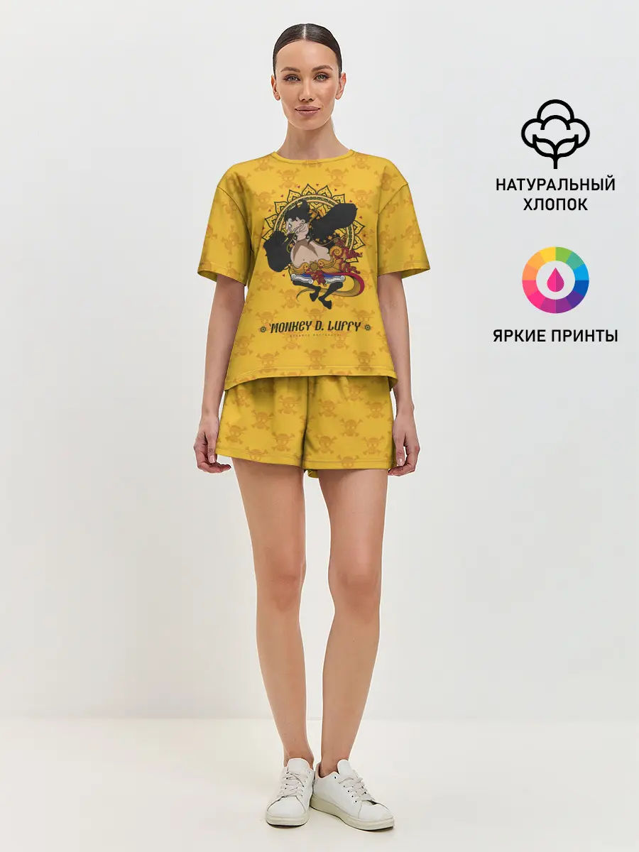 Женская пижама с шортами / Резиновый Манки Д. Луффи One Piece