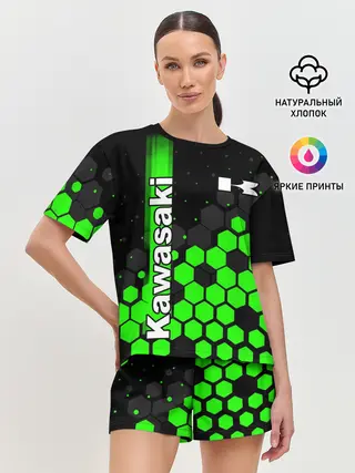 Женская пижама с шортами / KAWASAKI / КАВАСАКИ
