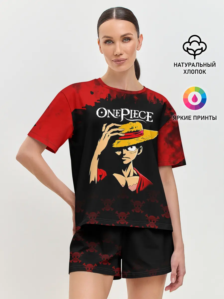 Женская пижама с шортами / Луффи One Piece. Большой куш