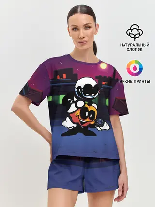 Женская пижама с шортами / FNF Скид и Памп