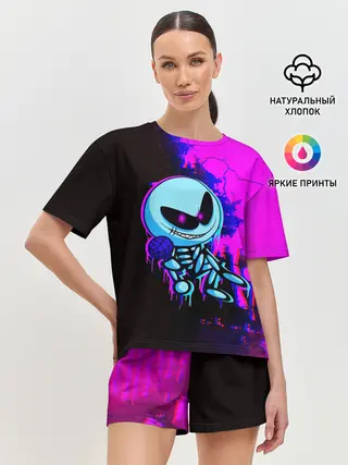 Женская пижама с шортами / Friday Night Funkin SKID